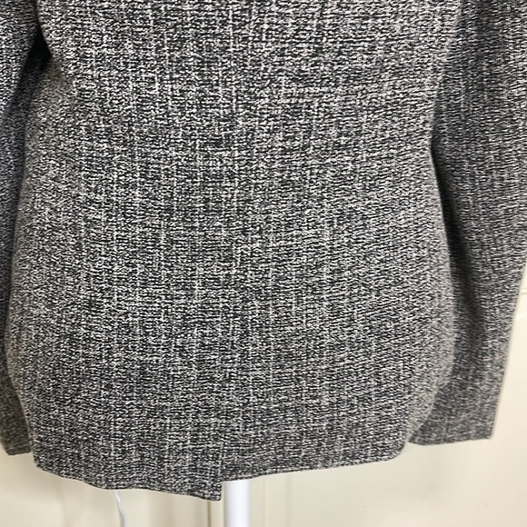 Norton McNaughton Women’s Tweed Fringe Blazer Jacket Black/White Size 14 - Picture 8 of 12